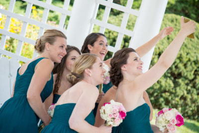 bridal party selfie