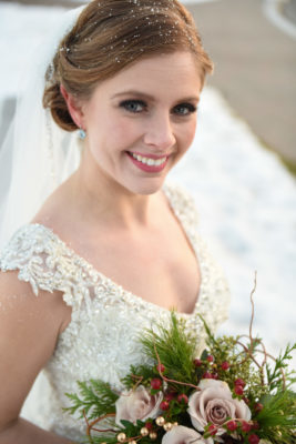 snowy wedding